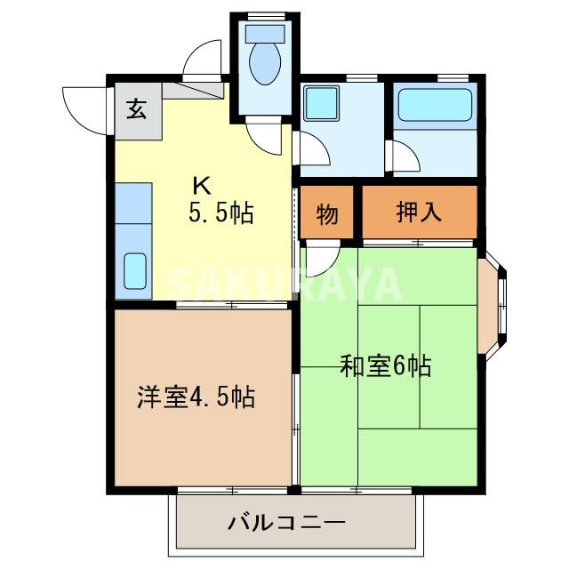 ヤングフォレスト2の間取り