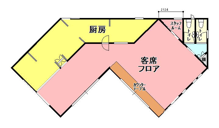 ４８３２９　岐阜市茜部大野2丁目事業用の間取り