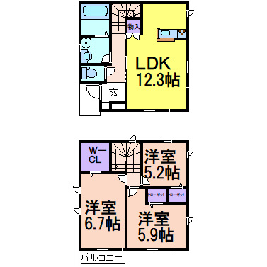 ローズマリー　の間取り|間取りです