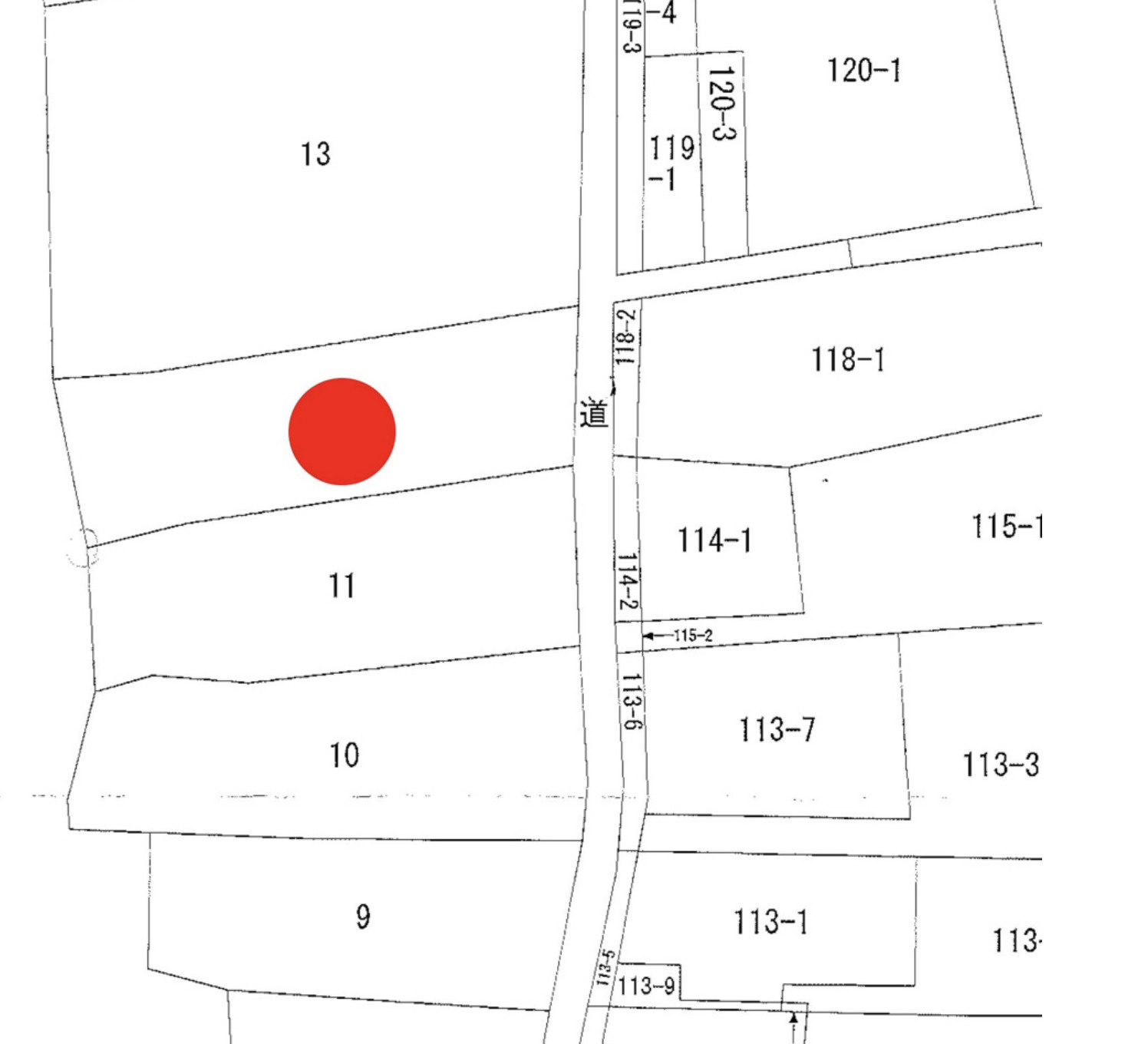 足利市岩井町の売地の区画図