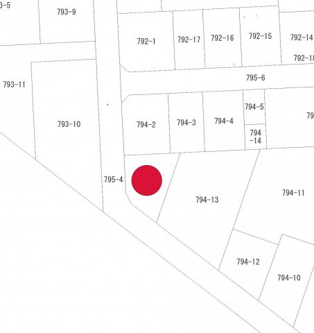 足利市岩井町の売地の区画図