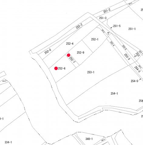足利市南大町の売地の土地図