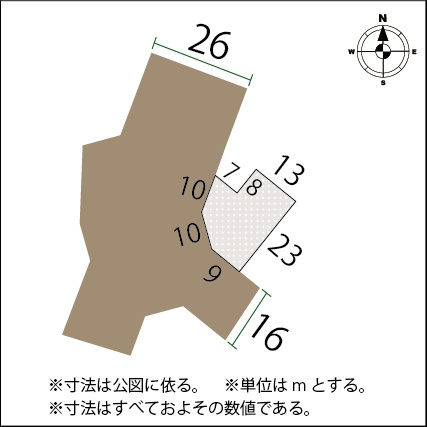足利市常見町３丁目の売地の土地図