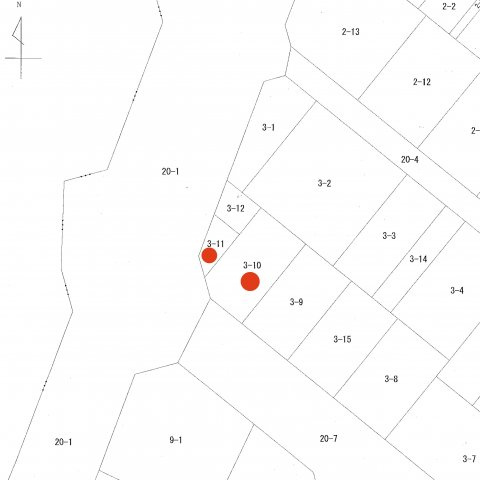 足利市常見町３丁目の売地の区画図