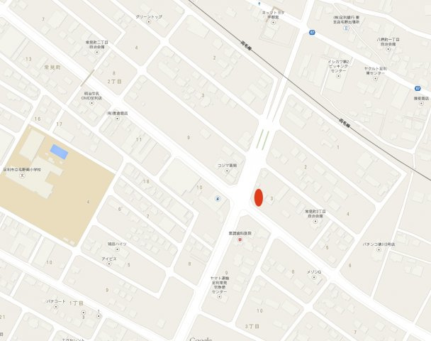 足利市常見町３丁目の売地の地図