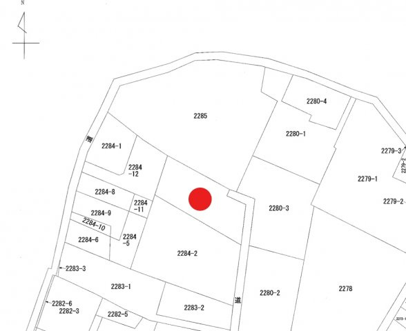 足利市川崎町の売地の区画図