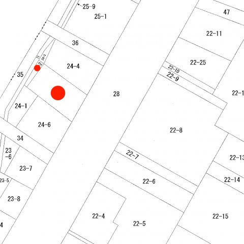 足利市江川町の売地の区画図
