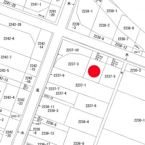 足利市新山町の売地の区画図