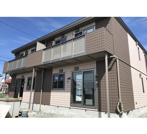 倉敷市吉岡のアパートの外観|イメージパース