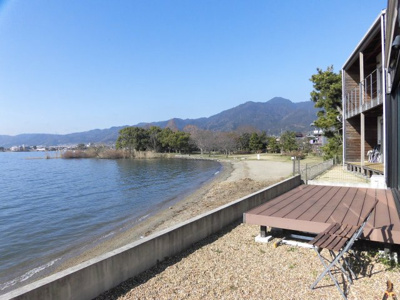 【展望】 | 大津市下阪本6丁目3　琵琶湖に面する戸建て | ウッドデッキからの琵琶湖パノラマ眺望