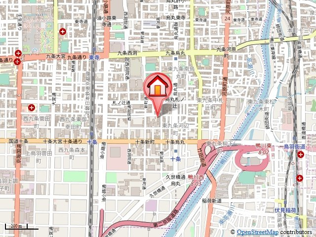 プレサンスTHE KYOTO　華苑の地図