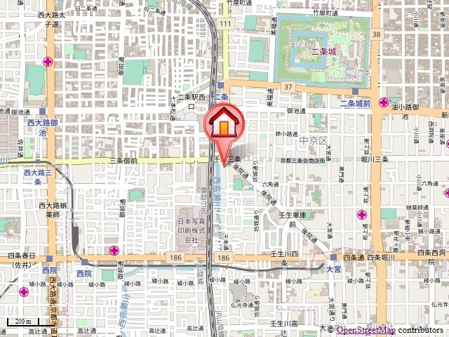 シティハイツ三条の地図