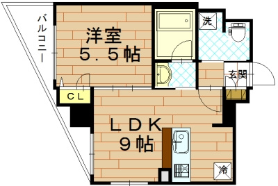 エステムプラザ京都河原町通Ⅱレジデンシャルの間取り