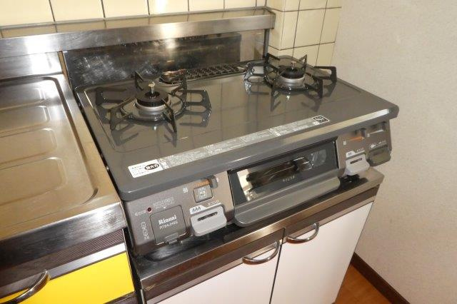 アルファー二子のキッチン|２口ガスコンロ