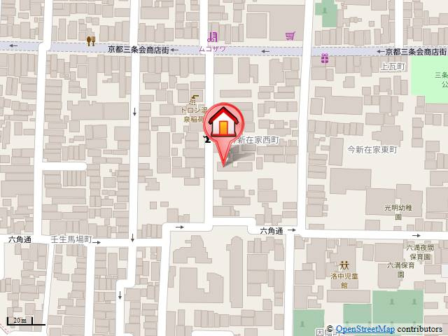 和プレジデント三条の地図