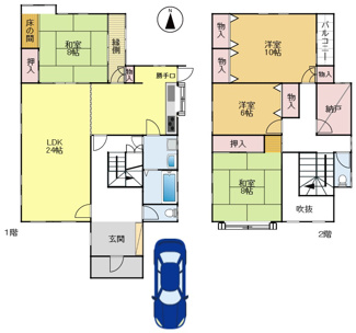【間取り】 | 大津市桜野町2丁目10-32　中古戸建
