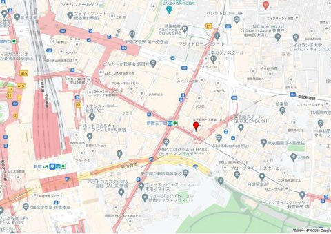 新宿区新宿３丁目の店舗一部の地図