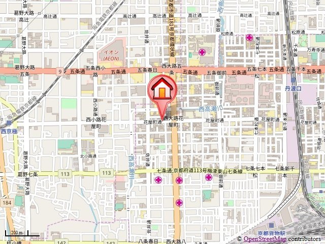 グランドール西大路の地図