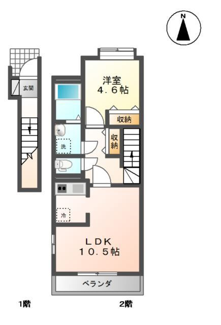 クレシア北斗の間取り