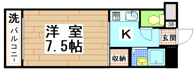 エスポワール友井 ( 近畿大学 一人暮らし )の間取り