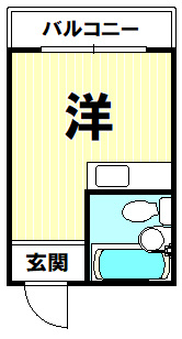 【間取り】 | 皐月マンション第二大分大手町