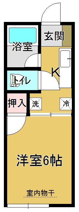 スイートピアの間取り|２０３号室は和室です。