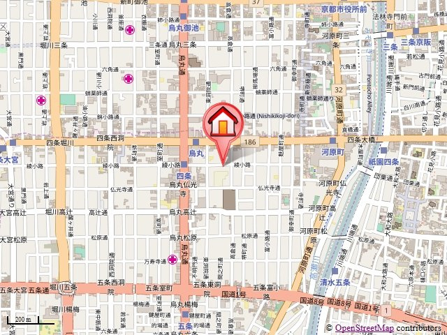 ビレイユ真英綾小路の地図