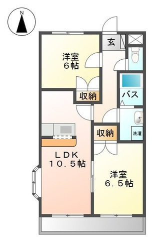 【間取り】 | グリーンハイム松橋Ⅱ