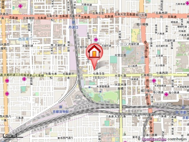 ParkSideMibu　annex（パークサイド壬生アネックス）の地図