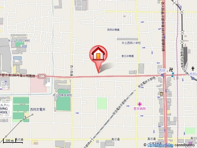 LATTICE SAIIN（ラティス西院）の地図