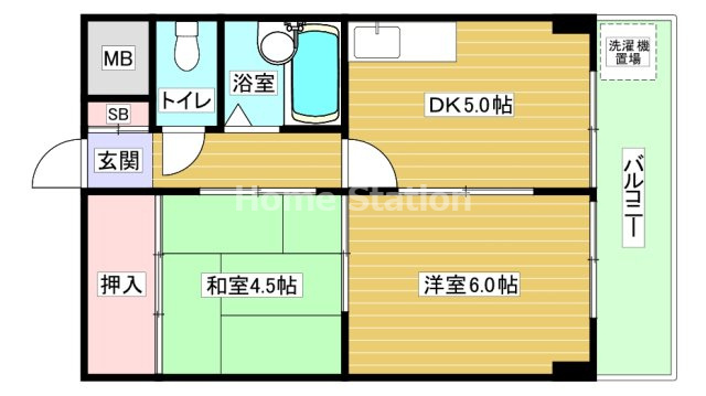 【間取り】 | ハイツサンシャイン