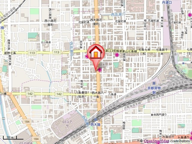 ベラジオ京都西大路Ⅱの地図