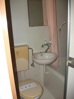 【浴室】 | 野原ハイツ | ユニットバス（トイレ兼用）