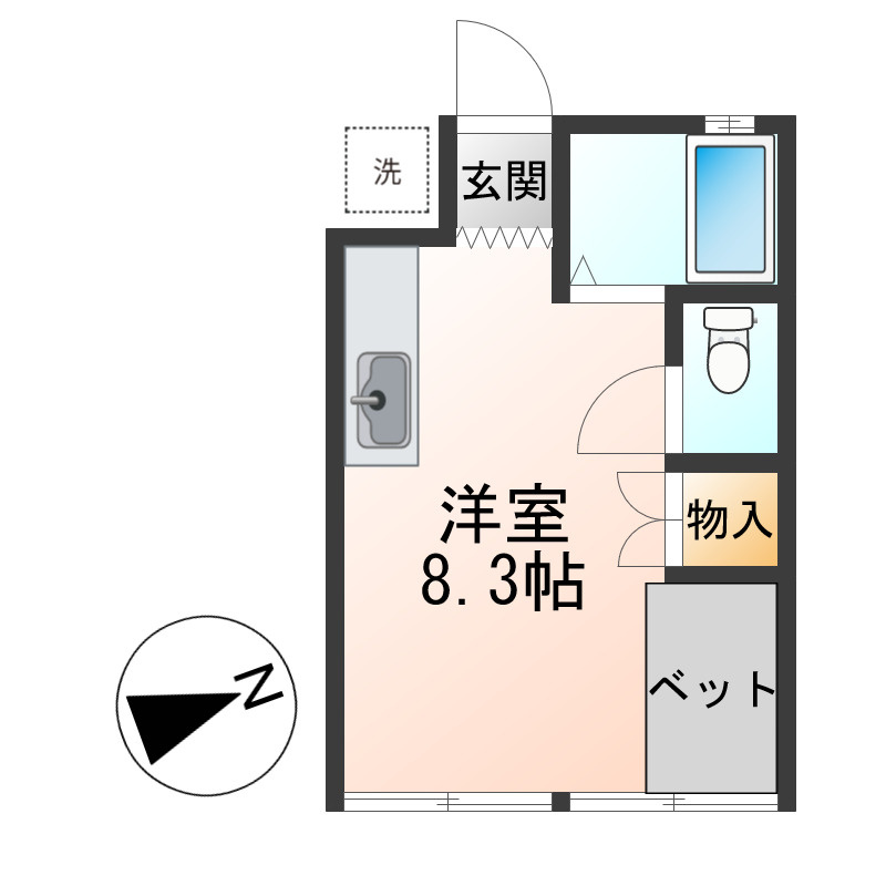 ラポール前田 Bの間取り
