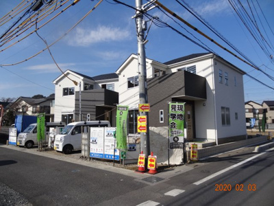 【前面道路含む現地写真】 | 現地見学会　さいたま市見沼区御蔵　南道路に面する新築分譲住宅全2棟 | 前面道路含む現地写真です