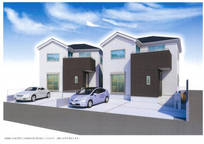 【外観パース】 | 現地見学会　さいたま市見沼区御蔵　南道路に面する新築分譲住宅全2棟 | 外観パースです