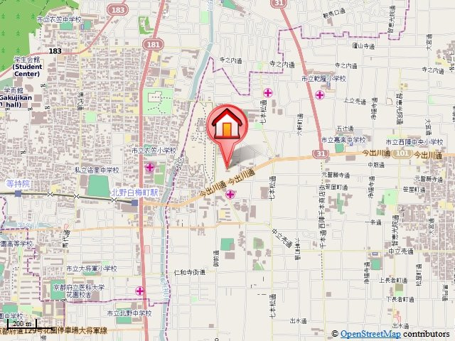 クレール北野Ｃ棟の地図