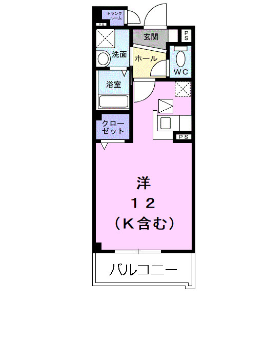 サンリッツ高宮Cの間取り