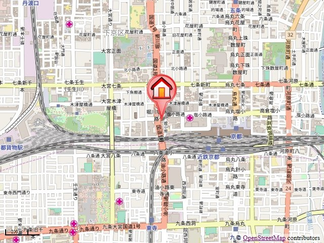 グラマシー京都（旧リエトコート塩小路堀川）の地図