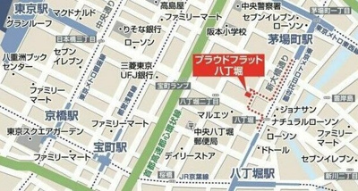 【地図】 | プラウドフラット八丁堀