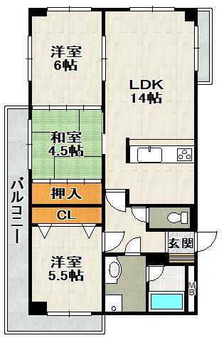 サザンハイムグルックの間取り