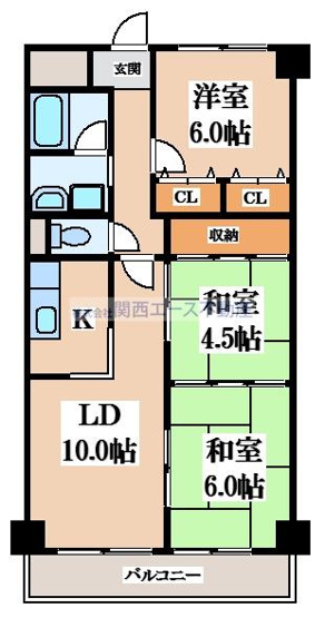 【間取り】 | タウンコート咲久良
