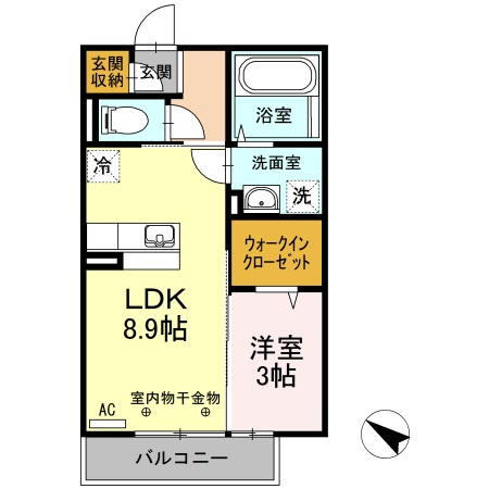 セジュール南仙北の間取り