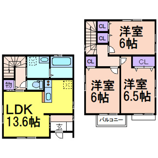 【間取り】 | フルールメゾン | 間取りです
