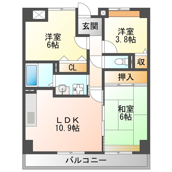 ロイヤル三国の間取り