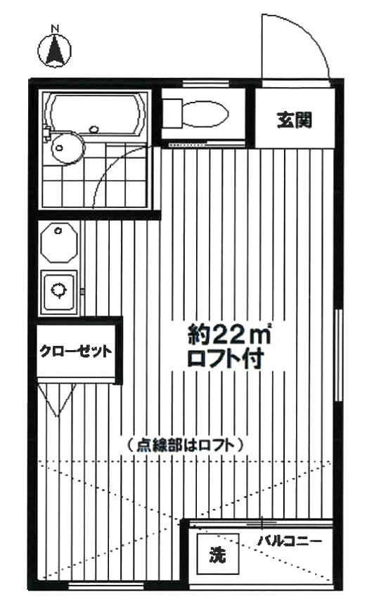 エメラルドレジデンスの間取り|ワンルーム