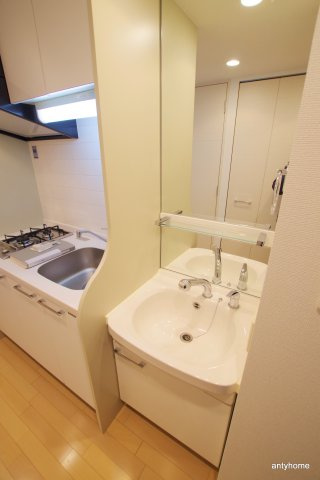プレサンス天満橋アンジェ　仲介手数料無料の洗面所
