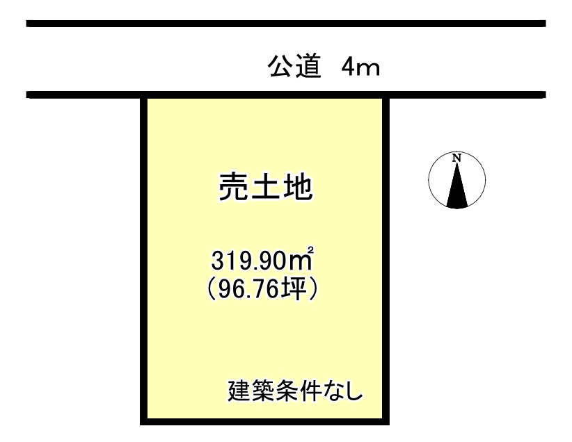 大和高田市大中　土地の土地図|★96坪以上の広々とした敷地に、ご自身のお好きなハウスメーカーや工務店でお家造りができます♪3WAYで大阪までの通学や通勤にも便利な立地です♪