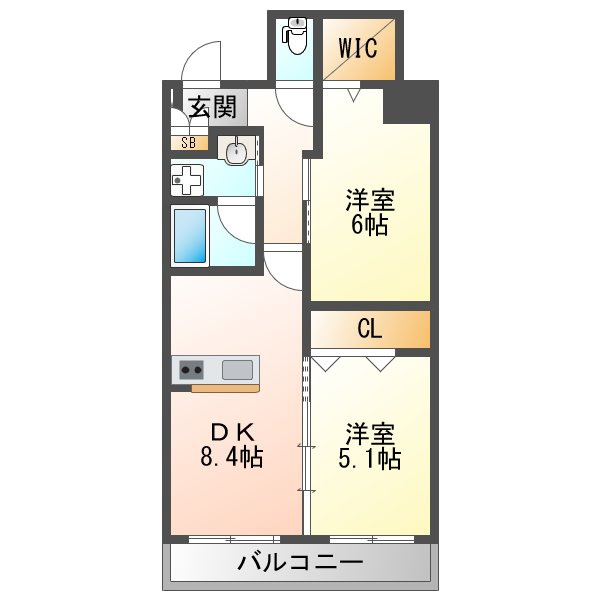 ベルウッド加島Ⅴの間取り