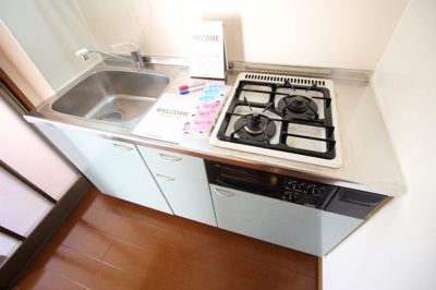 【キッチン】 | アミティエ山本 | ☆ガスコンロ２口&グリル付☆